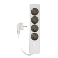 Удлинитель 4х1.4м с заземл. с выкл. бел. ET-04-140W JAZZway 5051799 ТехноИмпульс