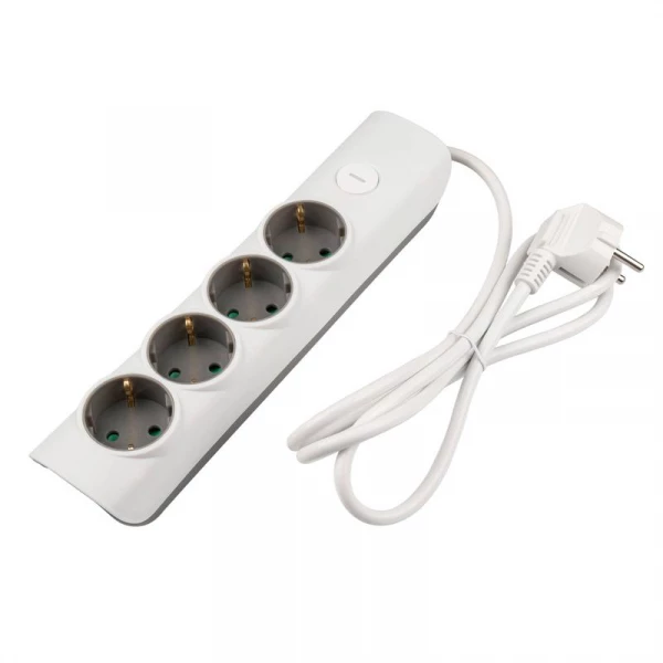 Удлинитель 4х5м с заземл. с выкл. бел. ET-04-500W (4х5.0) JAZZway 5051836 ТехноИмпульс