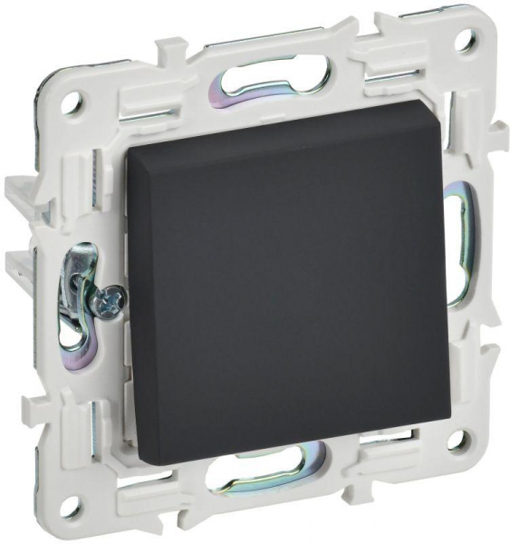 Выключатель 1-кл. SKANDY 10А SK-V01G графит IEK SK-V10-0-10-K53 ТехноИмпульс