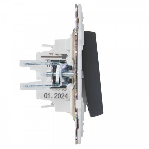 Выключатель 1-кл. SKANDY 10А SK-V01G графит IEK SK-V10-0-10-K53 ТехноИмпульс