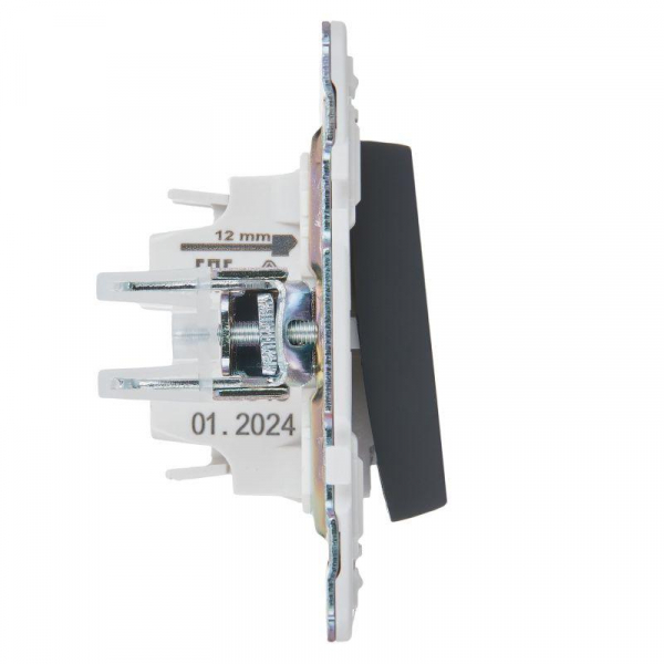 Выключатель проходной 1-кл. SKANDY 10А SK-V02G графит IEK SK-V12-0-10-K53 ТехноИмпульс