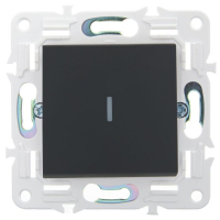 Выключатель проходной 1-кл. SKANDY 10А SK-V08G с индикацией графит IEK SK-V12-1-10-K53 ТехноИмпульс
