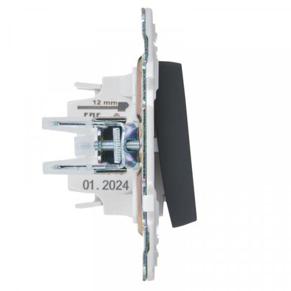 Выключатель проходной 1-кл. SKANDY 10А SK-V08G с индикацией графит IEK SK-V12-1-10-K53 ТехноИмпульс