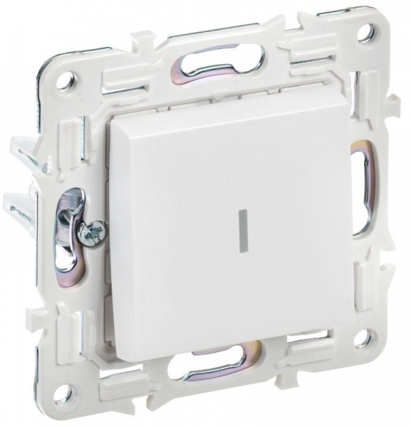 Выключатель проходной 1-кл. SKANDY 10А SK-V08W с индикацией арктич. бел. IEK SK-V12-1-10-K01 ТехноИмпульс