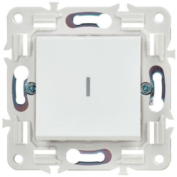 Выключатель проходной 1-кл. SKANDY 10А SK-V08W с индикацией арктич. бел. IEK SK-V12-1-10-K01 ТехноИмпульс