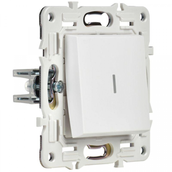 Выключатель проходной 1-кл. SKANDY 10А SK-V08W с индикацией арктич. бел. IEK SK-V12-1-10-K01 ТехноИмпульс