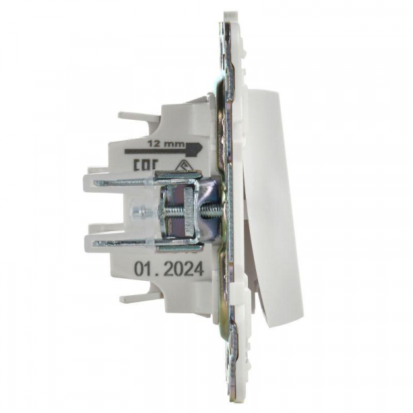 Выключатель проходной 1-кл. SKANDY 10А SK-V08W с индикацией арктич. бел. IEK SK-V12-1-10-K01 ТехноИмпульс