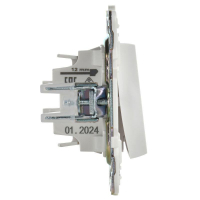 Выключатель проходной 1-кл. SKANDY 10А SK-V08W с индикацией арктич. бел. IEK SK-V12-1-10-K01 ТехноИмпульс