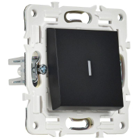 Выключатель 1-кл. SKANDY 10А SK-V07Bl с индикацией черн. IEK SK-V10-1-10-K02 ТехноИмпульс