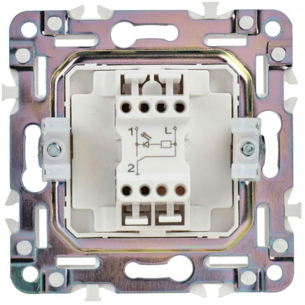 Выключатель 1-кл. SKANDY 10А SK-V07Bl с индикацией черн. IEK SK-V10-1-10-K02 ТехноИмпульс