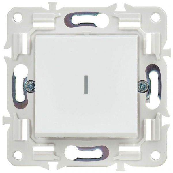 Выключатель 1-кл. SKANDY 10А SK-V07W с индикацией арктич. бел. IEK SK-V10-1-10-K01 ТехноИмпульс