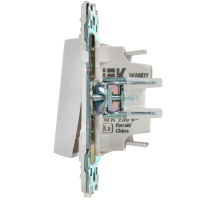 Выключатель 1-кл. SKANDY 10А SK-V07W с индикацией арктич. бел. IEK SK-V10-1-10-K01 ТехноИмпульс