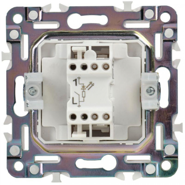 Выключатель 1-кл. SKANDY 10А SK-V07W с индикацией арктич. бел. IEK SK-V10-1-10-K01 ТехноИмпульс