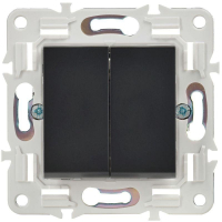 Выключатель 2-кл. SKANDY 10А SK-V04Bl черн. IEK SK-V20-0-10-K02 ТехноИмпульс