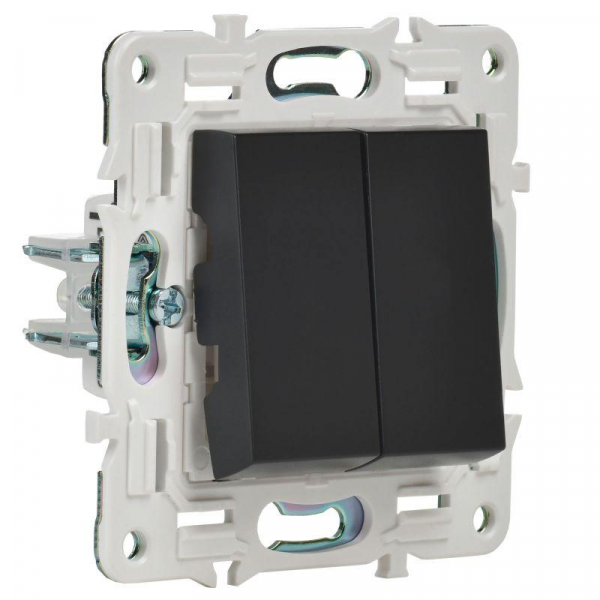 Выключатель 2-кл. SKANDY 10А SK-V04Bl черн. IEK SK-V20-0-10-K02 ТехноИмпульс