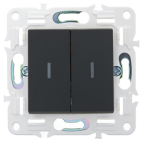 Выключатель 2-кл. SKANDY 10А SK-V04G графит IEK SK-V20-0-10-K53 ТехноИмпульс