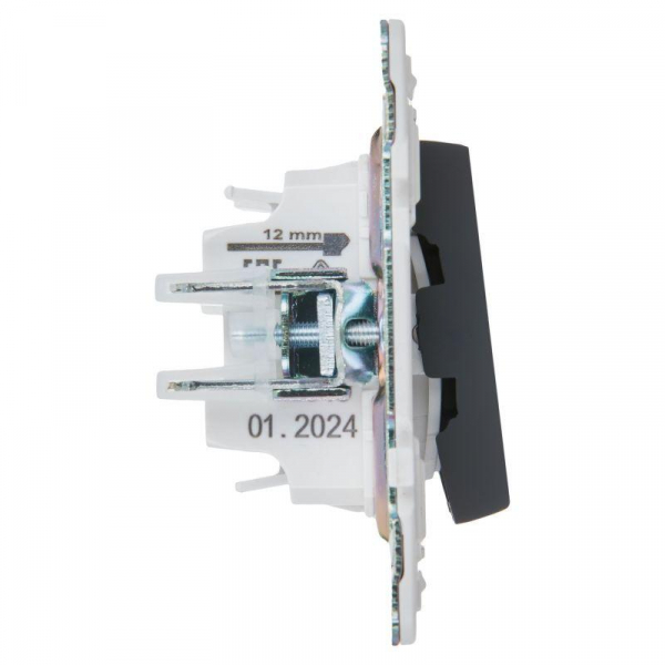 Выключатель 2-кл. SKANDY 10А SK-V04G графит IEK SK-V20-0-10-K53 ТехноИмпульс