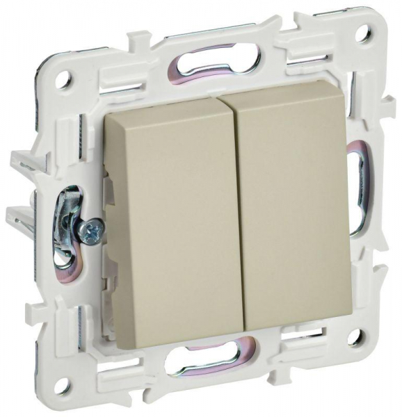 Выключатель проходной 2-кл. SKANDY 10А SK-V05B беж. IEK SK-V22-0-10-K10 ТехноИмпульс