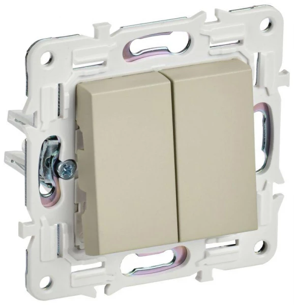 Выключатель проходной 2-кл. SKANDY 10А SK-V05B беж. IEK SK-V22-0-10-K10 ТехноИмпульс