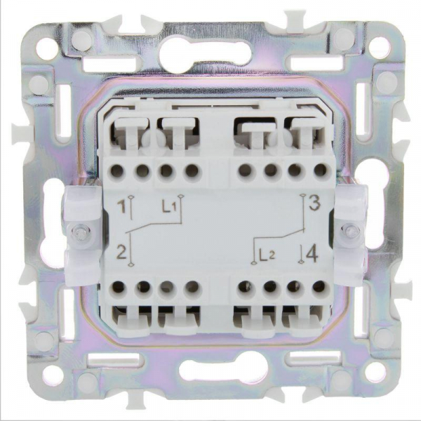 Выключатель проходной 2-кл. SKANDY 10А SK-V05G графит IEK SK-V22-0-10-K53 ТехноИмпульс