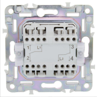 Выключатель проходной 2-кл. SKANDY 10А SK-V05G графит IEK SK-V22-0-10-K53 ТехноИмпульс