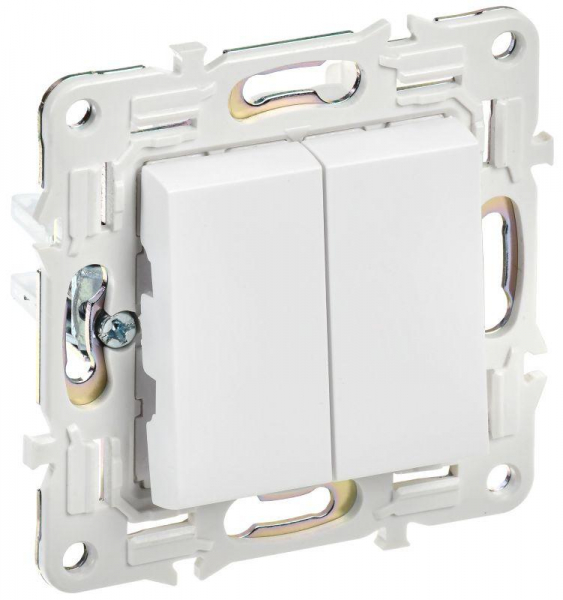 Выключатель проходной 2-кл. SKANDY 10А SK-V05W арктич. бел. IEK SK-V22-0-10-K01 ТехноИмпульс