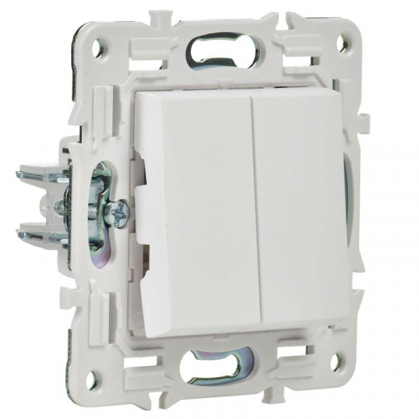 Выключатель проходной 2-кл. SKANDY 10А SK-V05W арктич. бел. IEK SK-V22-0-10-K01 ТехноИмпульс