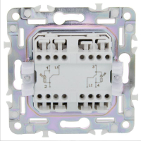 Выключатель проходной 2-кл. SKANDY 10А SK-V10G с индикацией графит IEK SK-V22-1-10-K53 ТехноИмпульс