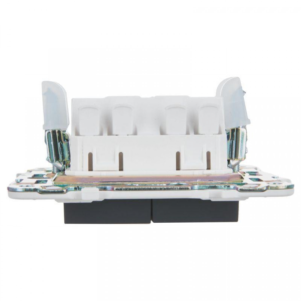 Выключатель проходной 2-кл. SKANDY 10А SK-V10G с индикацией графит IEK SK-V22-1-10-K53 ТехноИмпульс