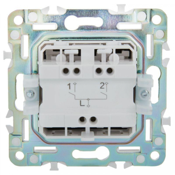 Выключатель 2-кл. SKANDY 10А SK-V09G с индикацией графит IEK SK-V20-1-10-K53 ТехноИмпульс