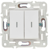 Выключатель 2-кл. SKANDY 10А SK-V09W с индикацией арктич. бел. IEK SK-V20-1-10-K01 ТехноИмпульс