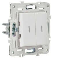 Выключатель 2-кл. SKANDY 10А SK-V09W с индикацией арктич. бел. IEK SK-V20-1-10-K01 ТехноИмпульс