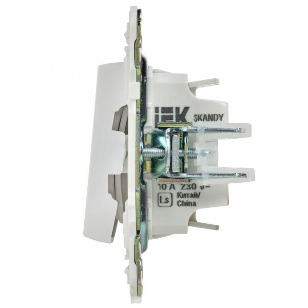 Выключатель 2-кл. SKANDY 10А SK-V09W с индикацией арктич. бел. IEK SK-V20-1-10-K01 ТехноИмпульс