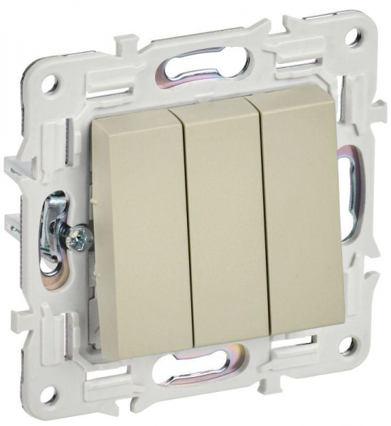 Выключатель 3-кл. SKANDY 10А SK-V11B беж. IEK SK-V30-0-10-K10 ТехноИмпульс