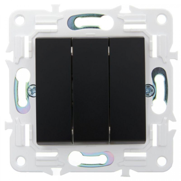 Выключатель 3-кл. SKANDY 10А SK-V11Bl черн. IEK SK-V30-0-10-K02 ТехноИмпульс