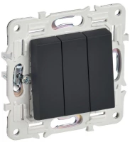 Выключатель 3-кл. SKANDY 10А SK-V11G графит IEK SK-V30-0-10-K53 ТехноИмпульс