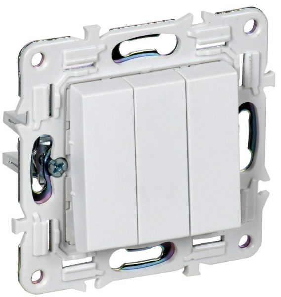 Выключатель 3-кл. SKANDY 10А SK-V11W арктич. бел. IEK SK-V30-0-10-K01 ТехноИмпульс