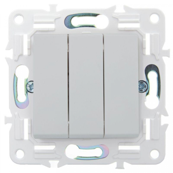 Выключатель 3-кл. SKANDY 10А SK-V11W арктич. бел. IEK SK-V30-0-10-K01 ТехноИмпульс