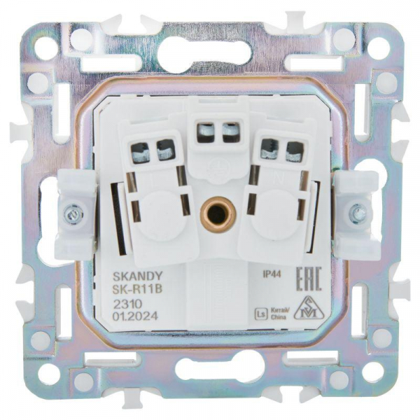 Розетка 1-м SKANDY 16А IP44 с заземл. защ. шторки с крышкой SK-R11B беж. IEK SK-R16-16-44-K10 ТехноИмпульс