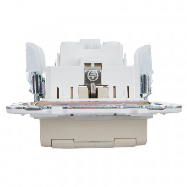 Розетка 1-м SKANDY 16А IP44 с заземл. защ. шторки с крышкой SK-R11B беж. IEK SK-R16-16-44-K10 ТехноИмпульс