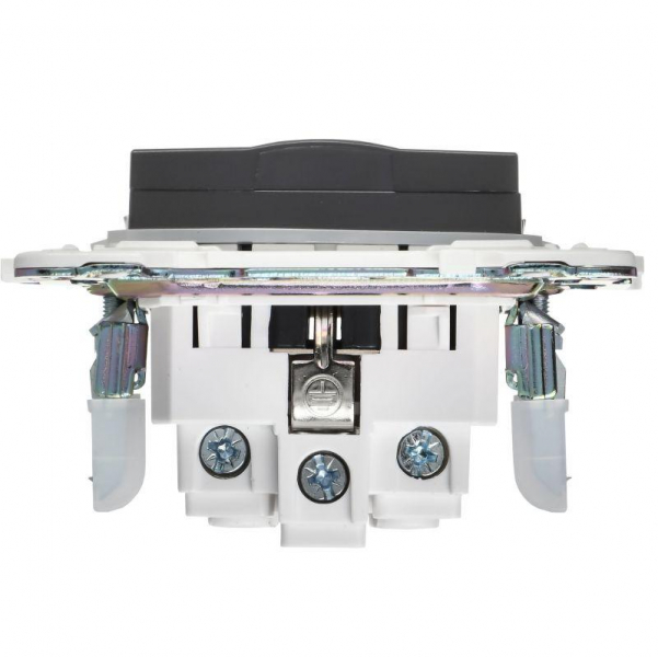 Розетка 1-м SKANDY 16А IP44 с заземл. защ. шторки с крышкой SK-R11G графит IEK SK-R16-16-44-K53 ТехноИмпульс