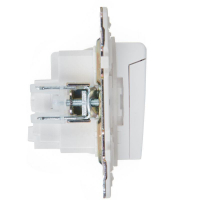 Розетка 1-м SKANDY 16А IP44 с заземл. защ. шторки с крышкой SK-R11W арктич. бел. IEK SK-R16-16-44-K01 ТехноИмпульс