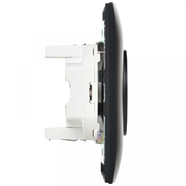 Розетка 2-м SKANDY 10А без заземл. без защ. шторок в сборе SK-R10Bl черн. IEK SK-R20-10-K02-F ТехноИмпульс