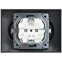 Розетка 2-м SKANDY 16А с заземл. без защ. шторок в сборе SK-R08Bl черн. IEK SK-R21-16-K02-F ТехноИмпульс