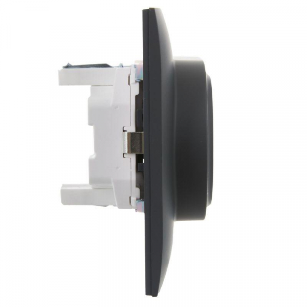 Розетка 2-м SKANDY 16А с заземл. без защ. шторок в сборе SK-R08G графит IEK SK-R21-16-K53-F ТехноИмпульс