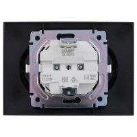 Розетка 2-м SKANDY 16А с заземл. защ. шторки в сборе SK-R07G графит IEK SK-R24-16-K53-F ТехноИмпульс