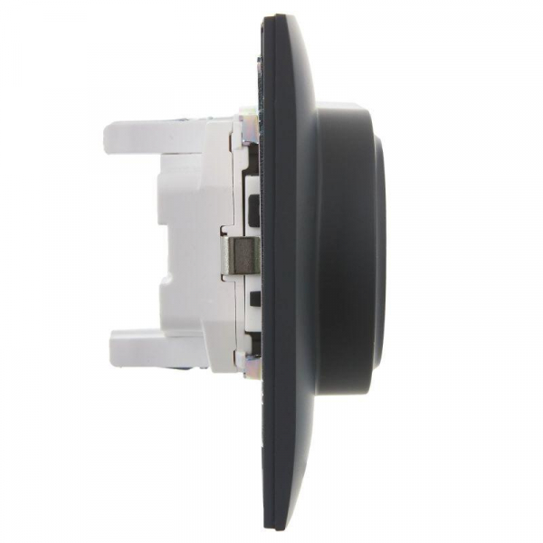 Розетка 2-м SKANDY 16А с заземл. защ. шторки в сборе SK-R07G графит IEK SK-R24-16-K53-F ТехноИмпульс