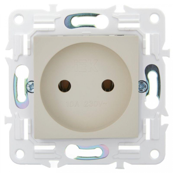 Розетка SKANDY 10А без заземл. без защ. шторок SK-R02B беж. IEK SK-R10-10-K10 ТехноИмпульс
