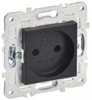 Розетка SKANDY 10А без заземл. без защ. шторок SK-R02Bl черн. IEK SK-R10-10-K02 ТехноИмпульс