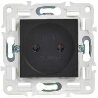 Розетка SKANDY 10А без заземл. без защ. шторок SK-R02Bl черн. IEK SK-R10-10-K02 ТехноИмпульс
